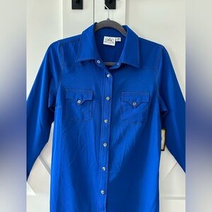 Justice Royal Blue Button-Up dress